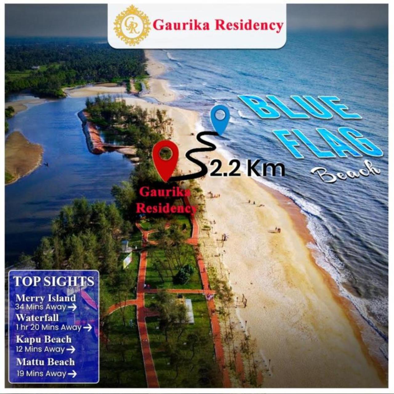 Gaurika Residency Boarding & Lodging - Padubidri Otel Dış mekan fotoğraf